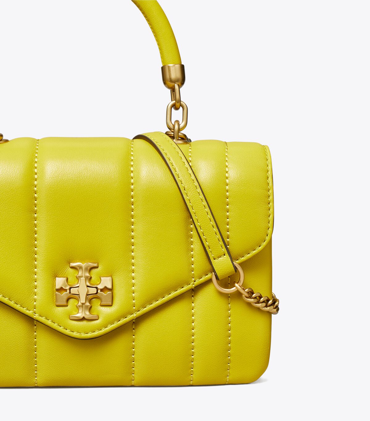 Yellow Green Tory Burch Mini Kira Women's Satchel Bags | OUTLET-69012489