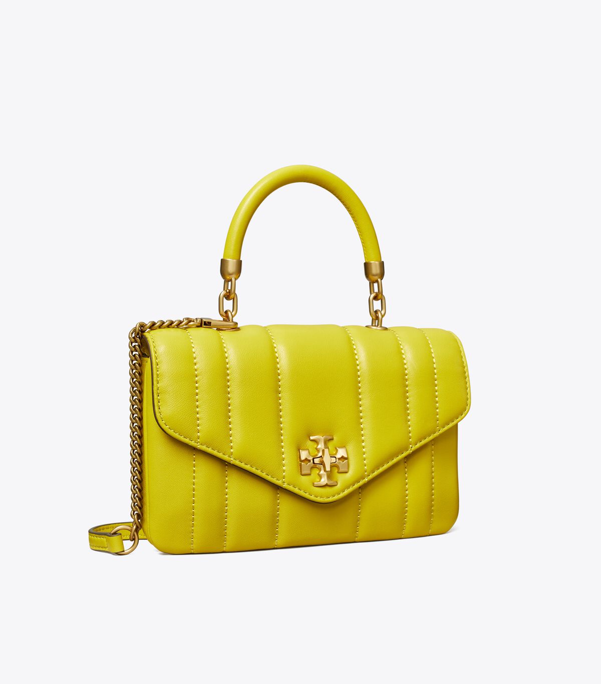 Yellow Green Tory Burch Mini Kira Women\'s Satchel Bags | OUTLET-69012489