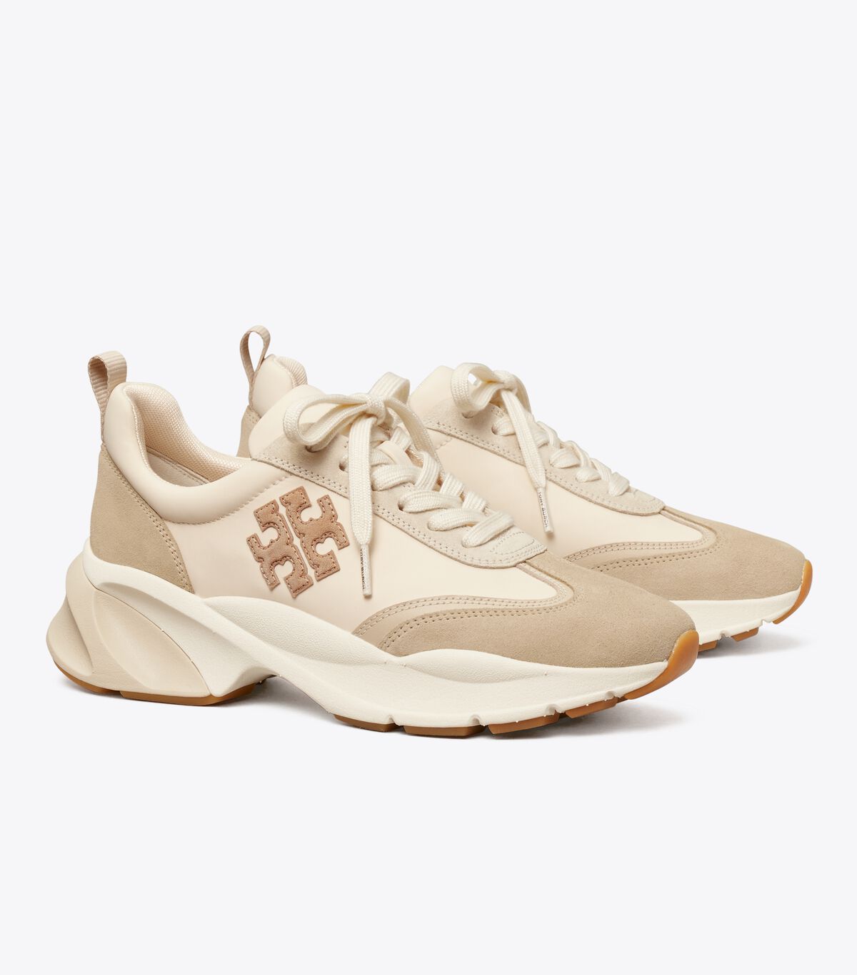 Beige Tory Burch Good Luck Women's Sneakers | OUTLET-48723959