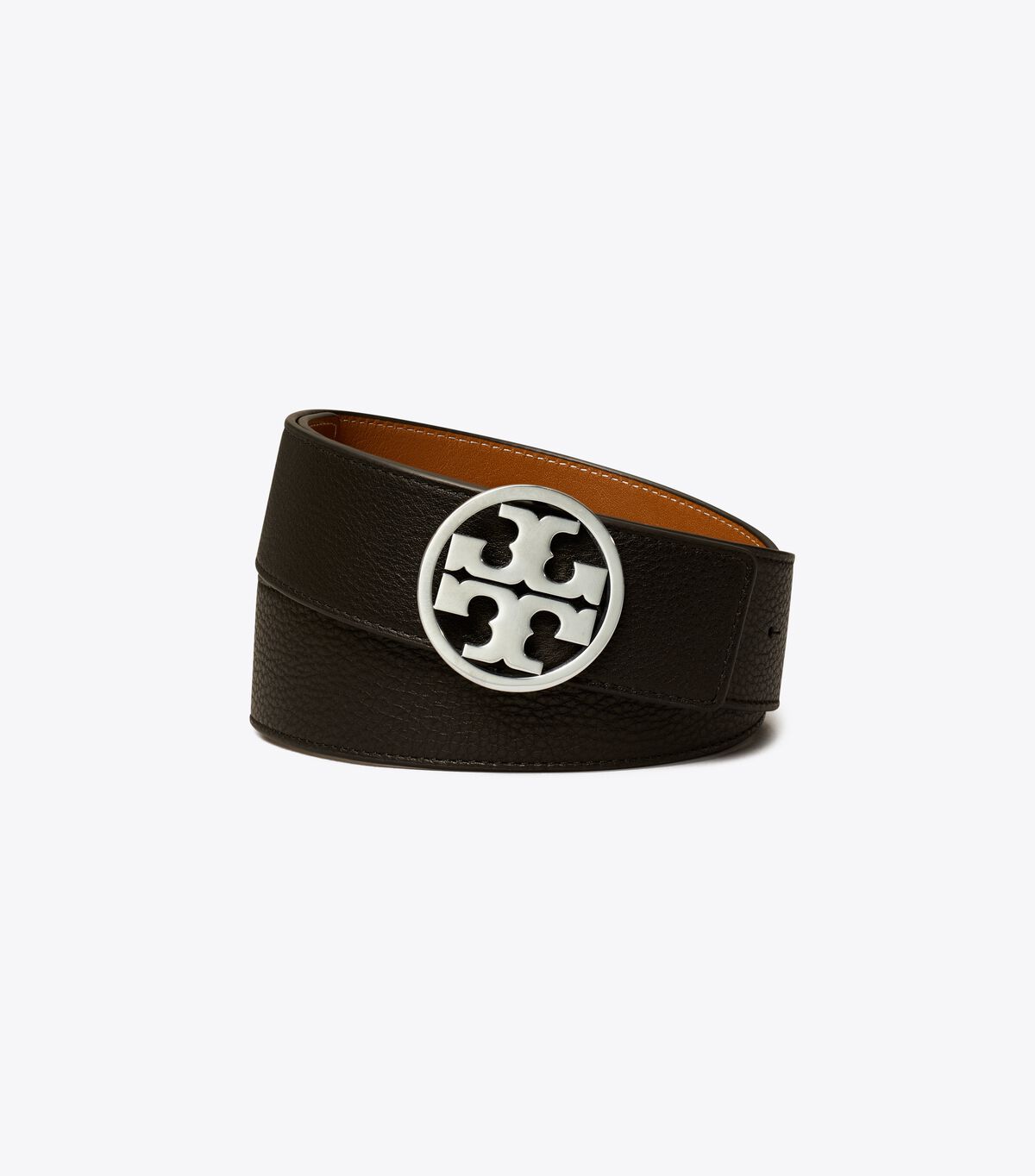 Black / Silver Tory Burch 1.5" Miller Reversible Women's Belts | OUTLET-96483719