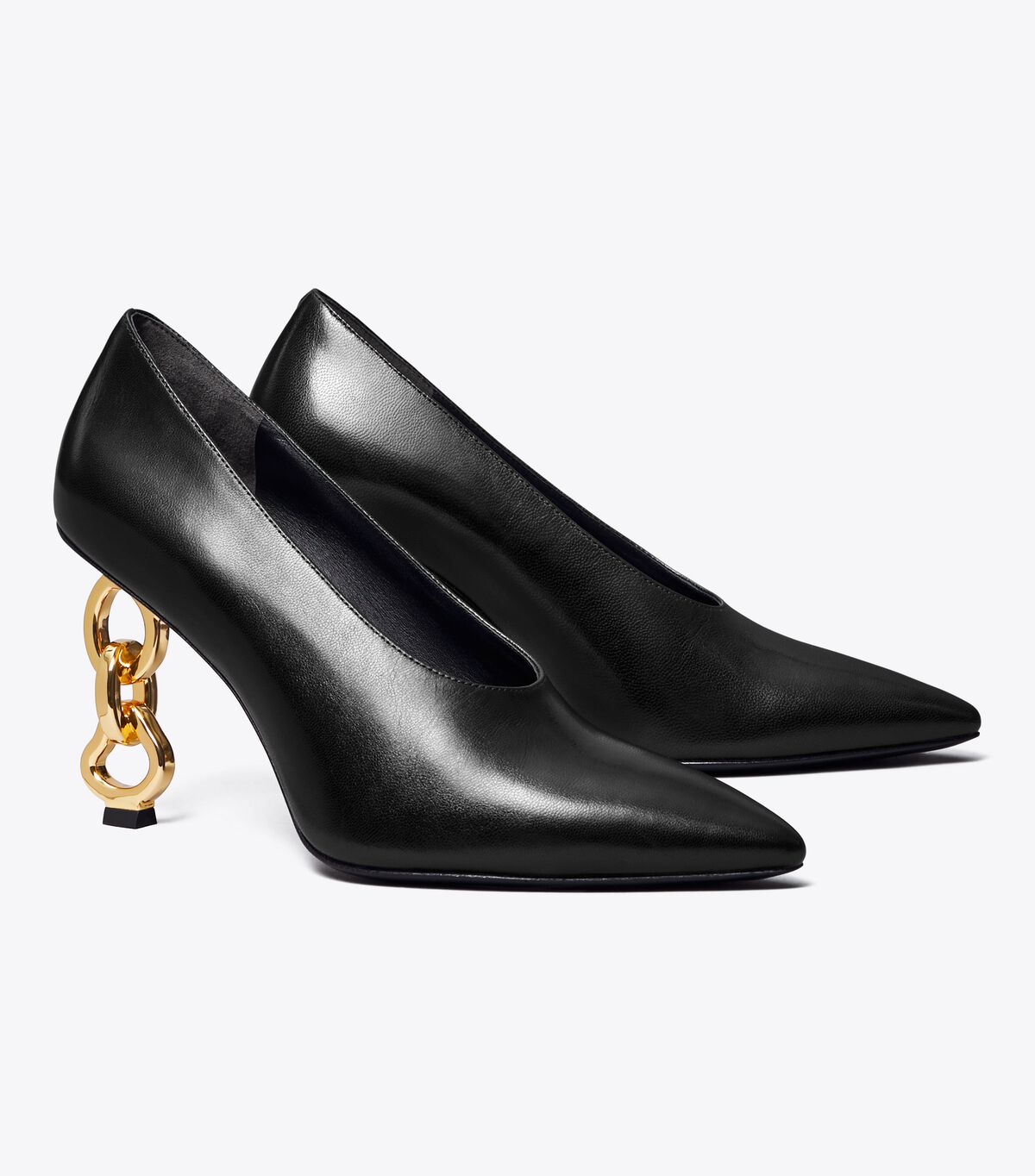 Black Tory Burch Chain Women's Heels | OUTLET-62431509