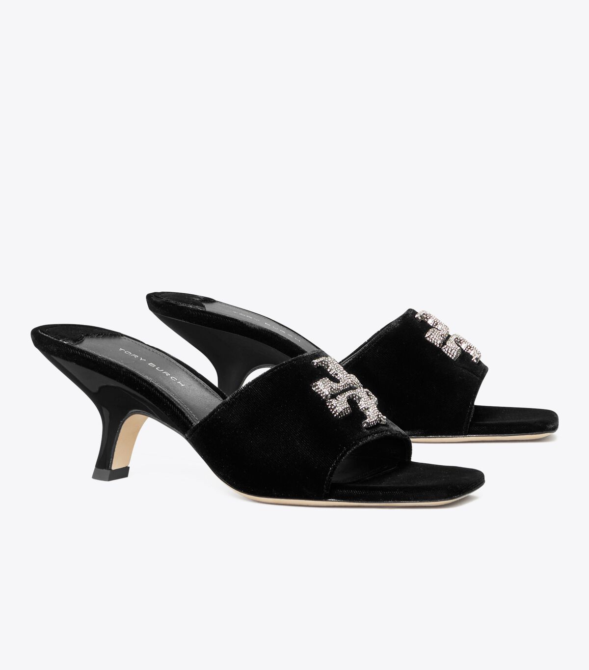 Black Tory Burch Eleanor Pavé Women's Heels | OUTLET-69403289