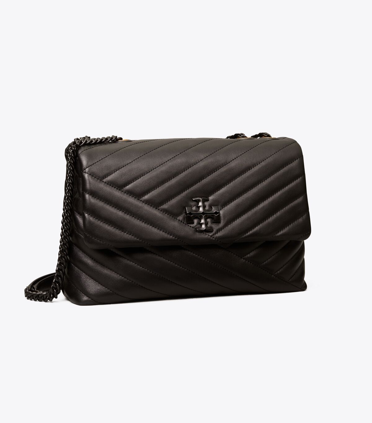 Black Tory Burch Kira Chevron Convertible Women's Shoulder Bags | OUTLET-89045239