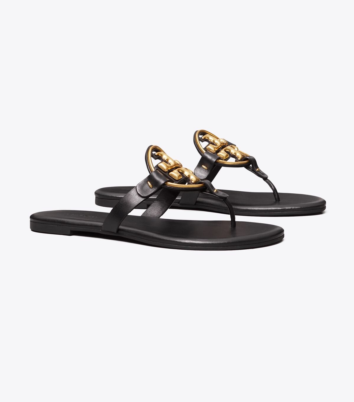 Black Tory Burch Metal Miller Soft Women's Sandals | OUTLET-20489679