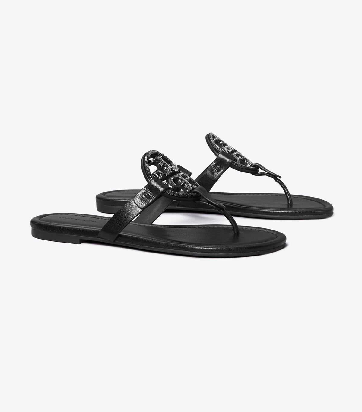 Black Tory Burch Miller Pavé Women's Sandals | OUTLET-53170849