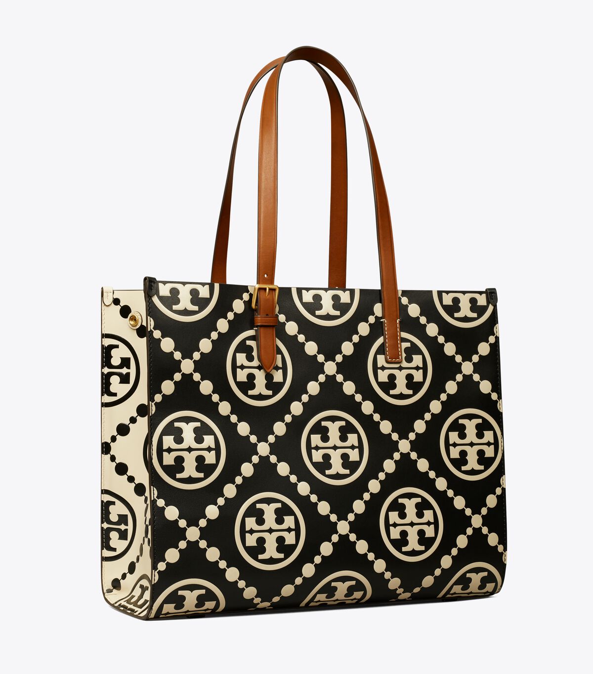 Black Tory Burch T Monogram Women's Tote Bags | OUTLET-67139529