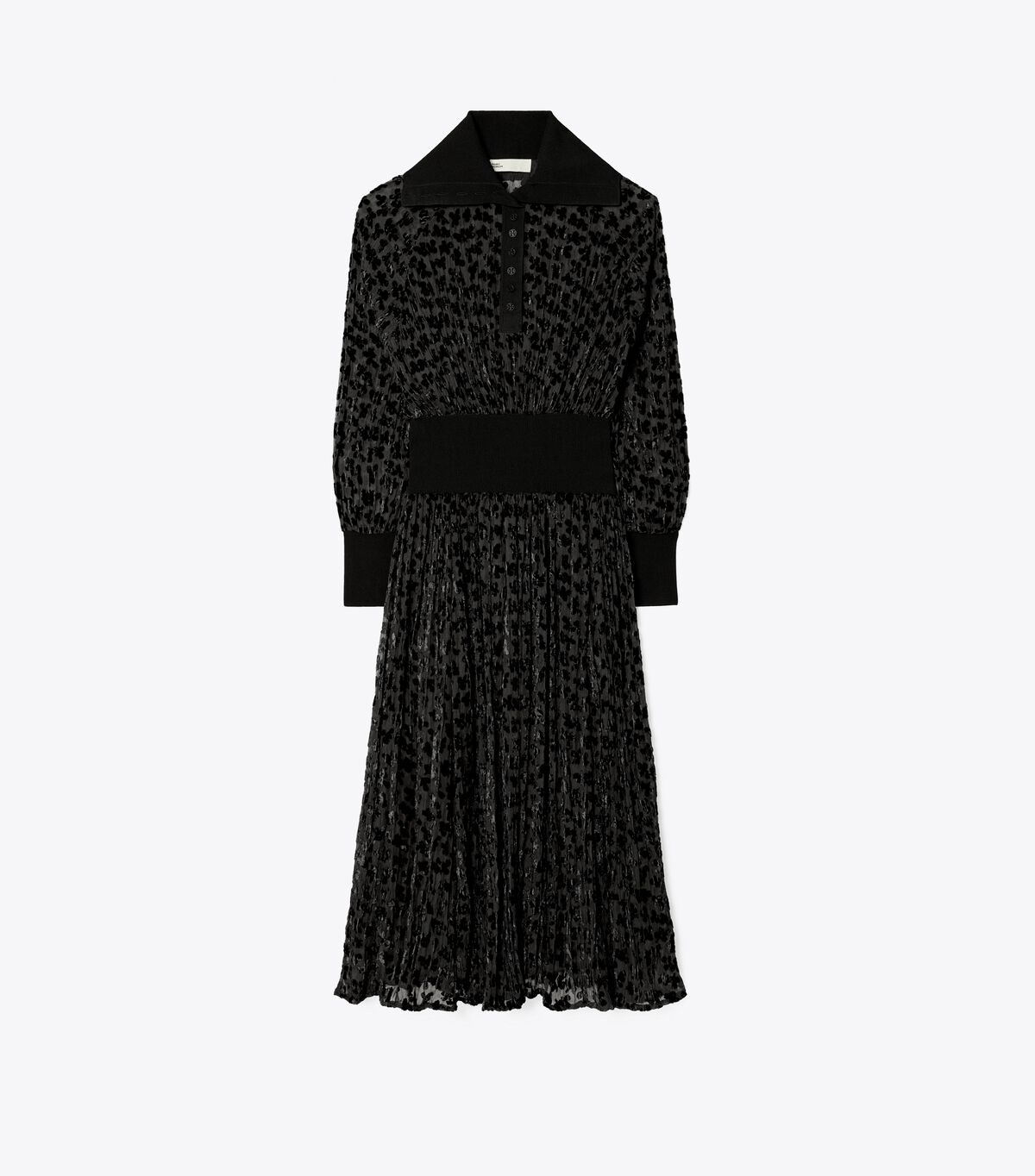 Black Tory Burch Velvet Devoré Women's Dress | OUTLET-86143059