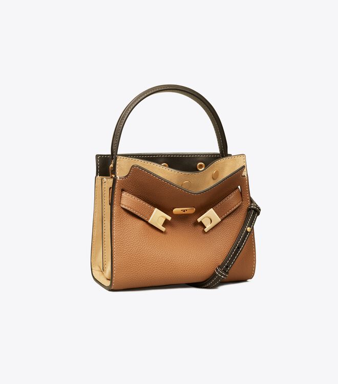 Brown Tory Burch Petite Lee Radziwill Pebbled Women's Mini Bag | OUTLET-36195849