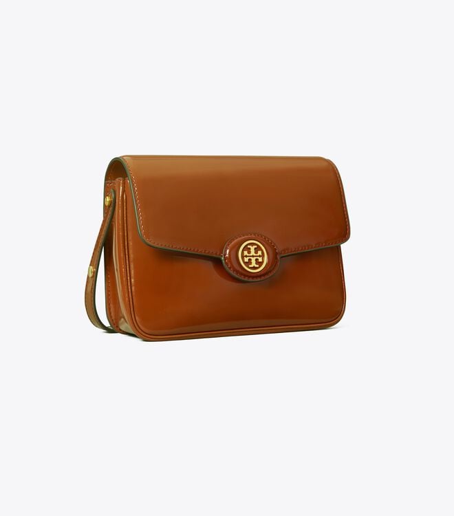 Brown Tory Burch Robinson Spazzolato Convertible Women's Shoulder Bags | OUTLET-37260849