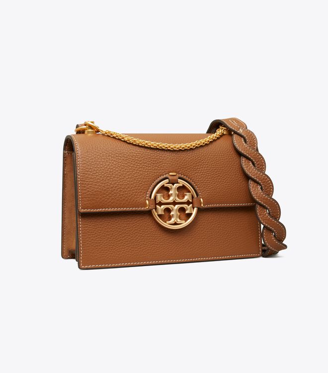 Brown Tory Burch Small Miller Women's Shoulder Bags | OUTLET-75821969