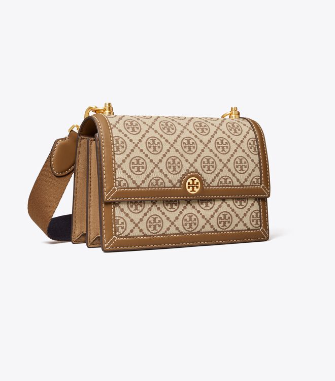 Brown Tory Burch Small T Monogram Women's Shoulder Bags | OUTLET-46513879