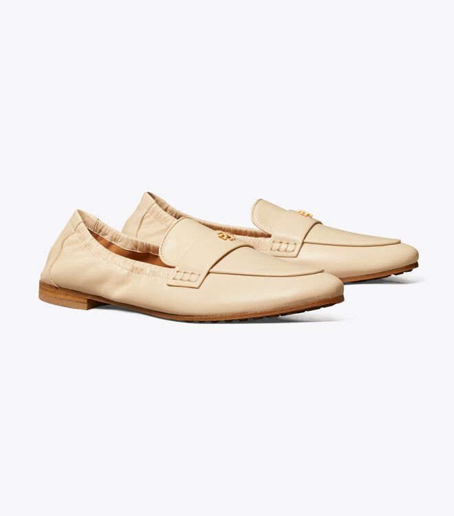 Cream Tory Burch Eleanor Women's Ballet Flats | OUTLET-39621749