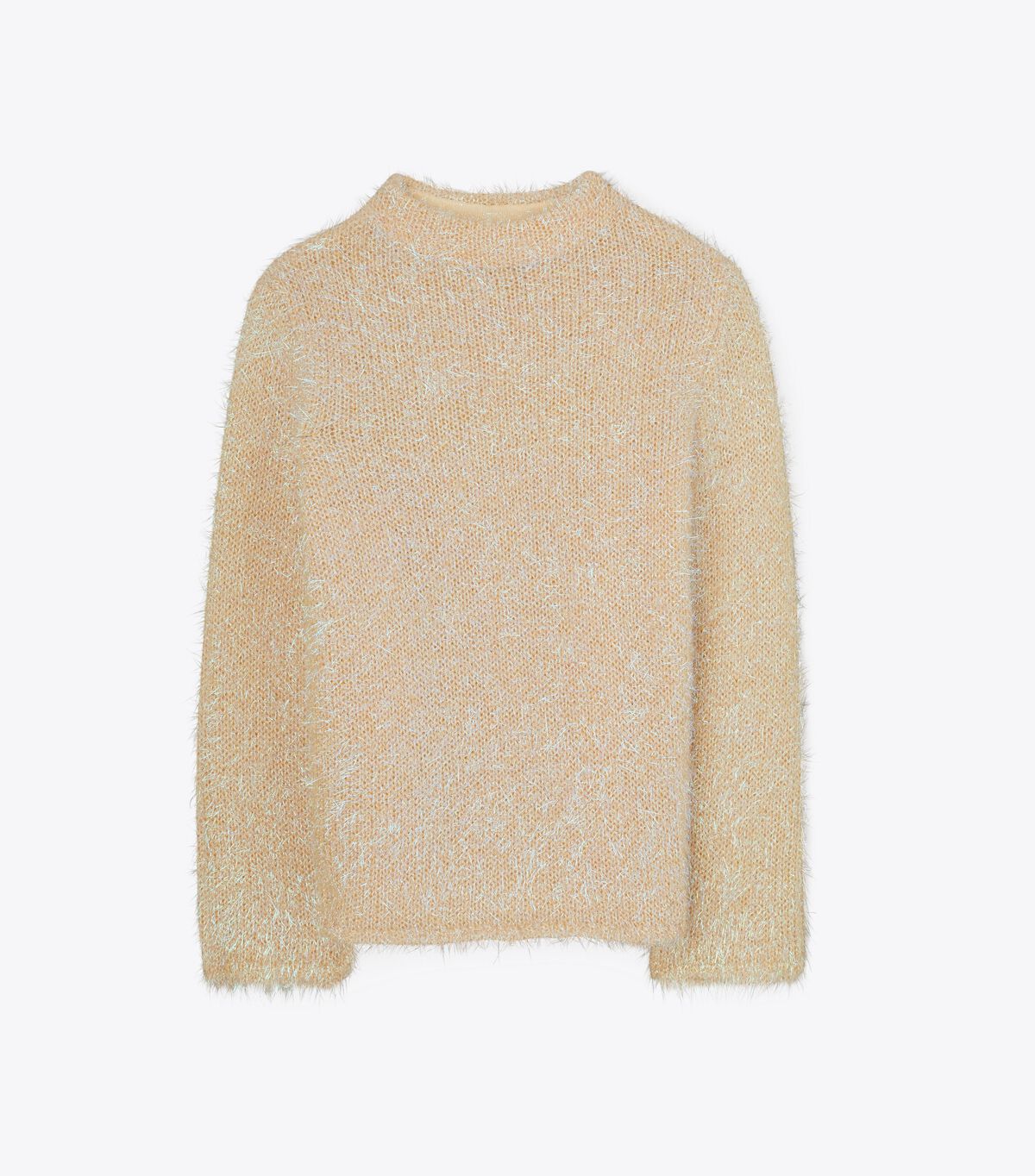 Cream Tory Burch Tinsel Mockneck Women's Sweaters | OUTLET-80731659