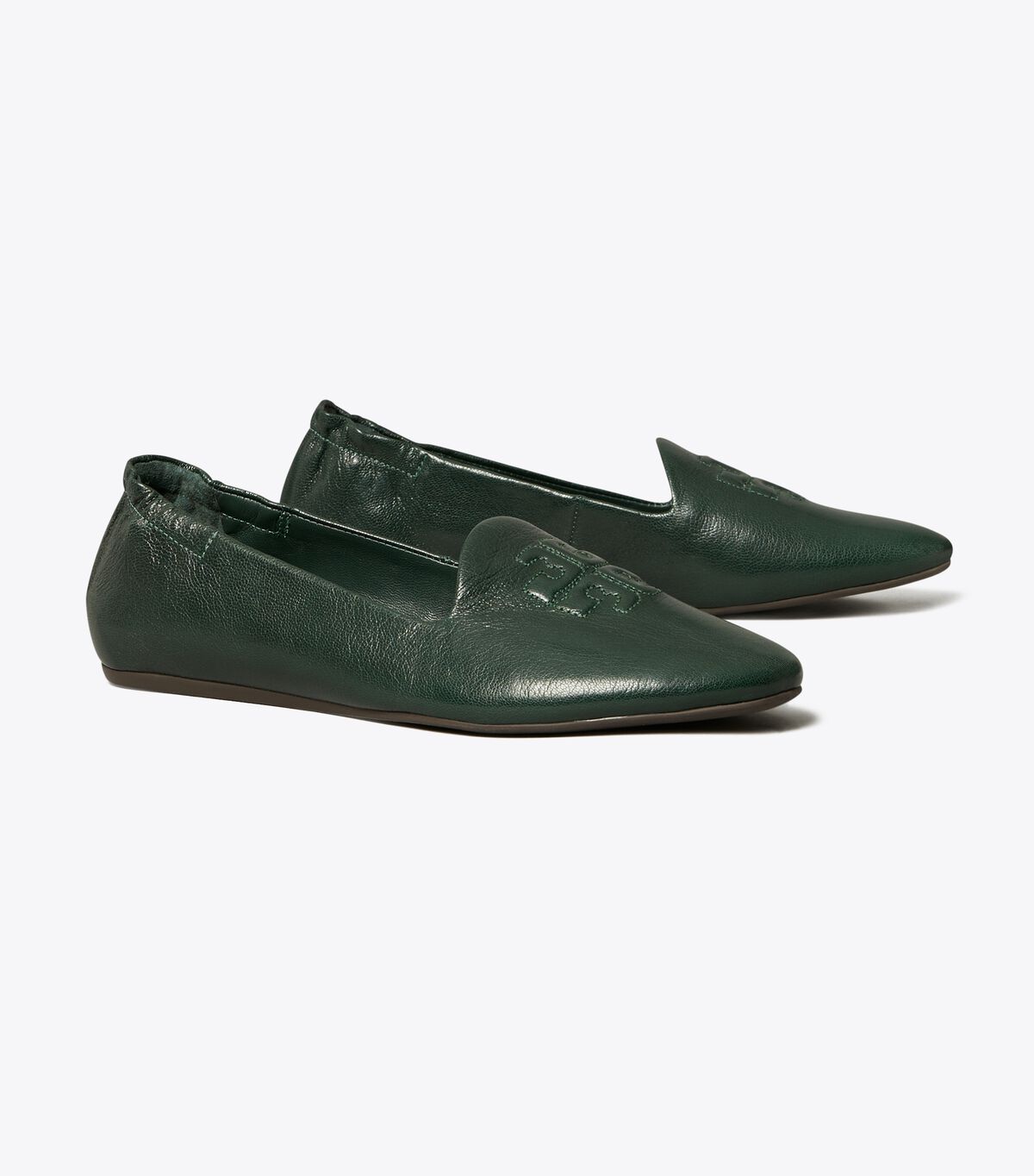 Dark Green Tory Burch Smoking Women's Slippers | OUTLET-80746519