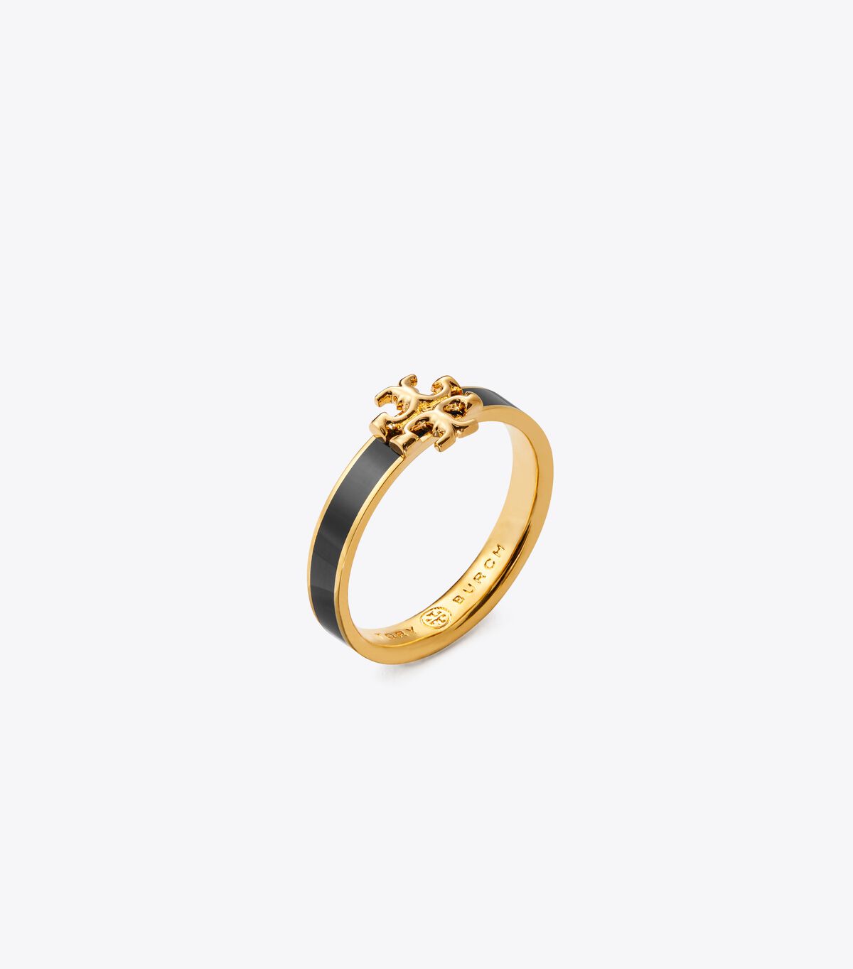 Gold / Black Tory Burch Kira Enamel Women's Ring | OUTLET-57148399