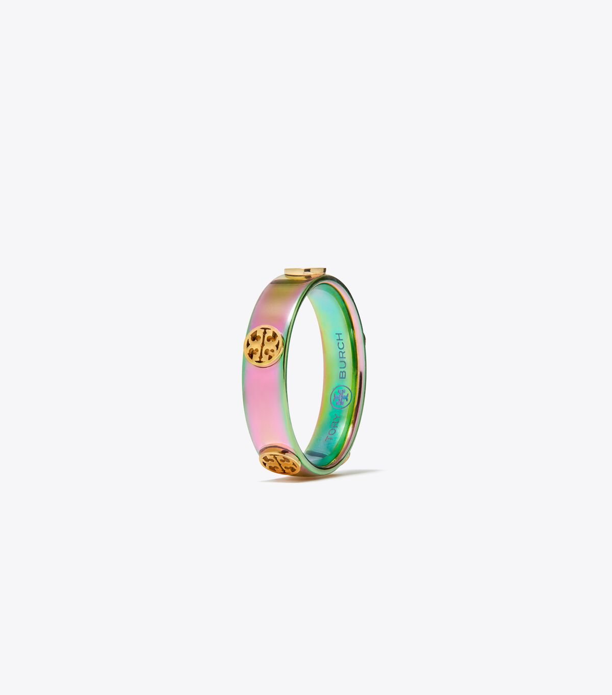 Gold / Pink Tory Burch Miller Stud Women's Ring | OUTLET-61502399