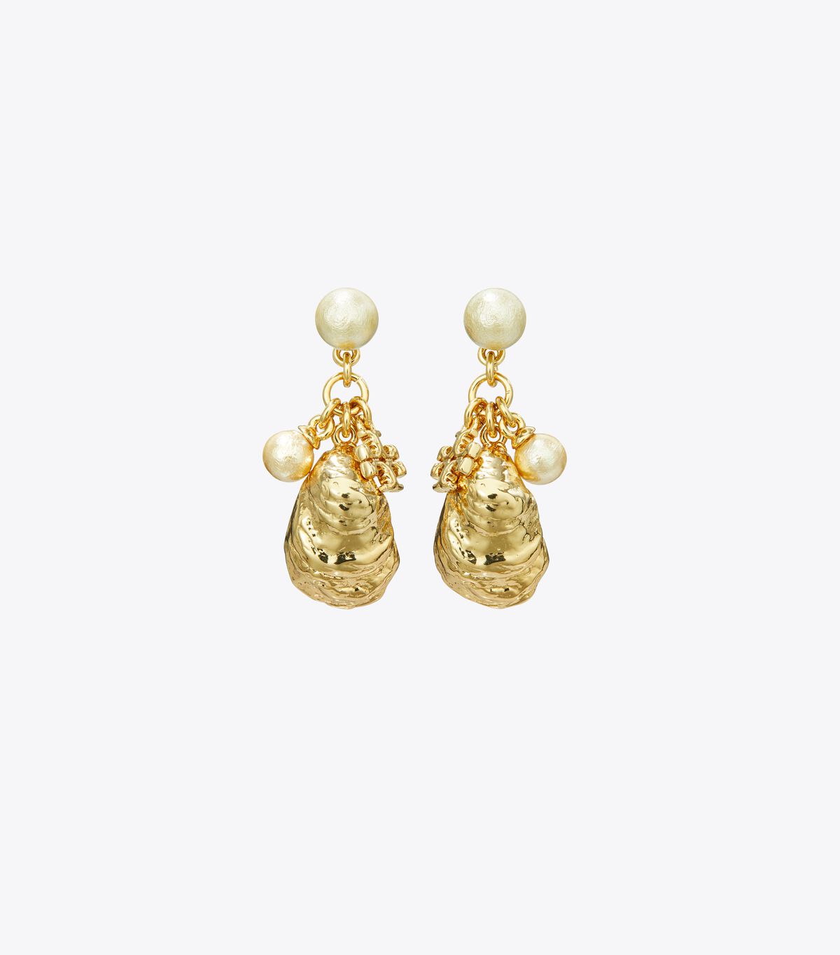 Gold Tory Burch Kira Charm Women's Earrings | OUTLET-64219709