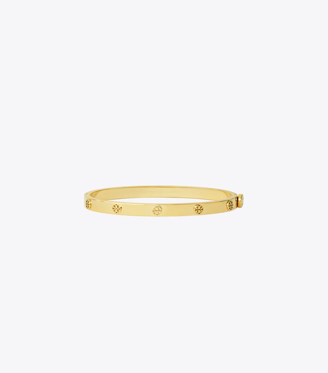 Gold Tory Burch Miller Stud Hinge 5mm Women's Bracelet | OUTLET-29470839