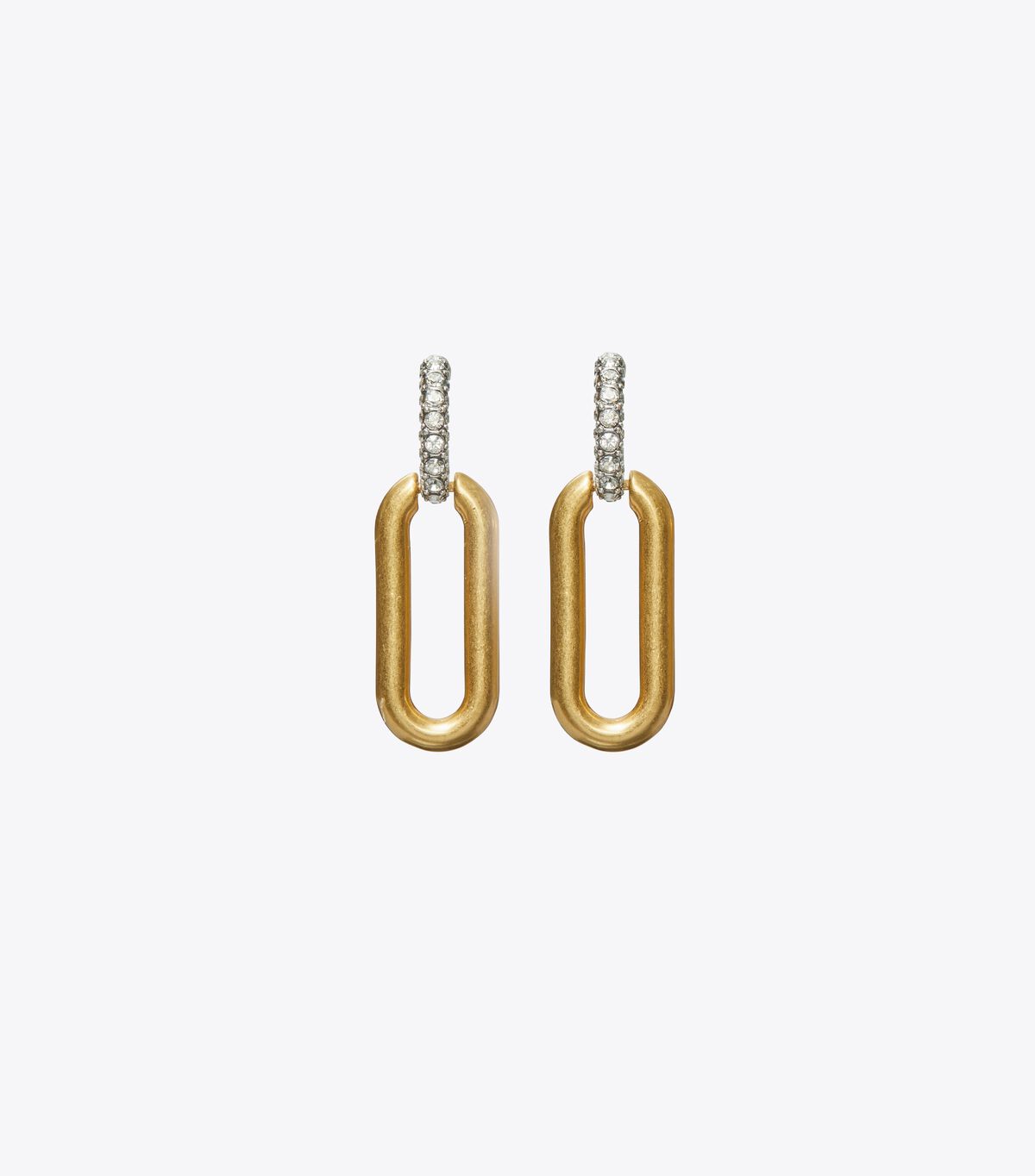 Gold Tory Burch Roxanne Link Women's Earrings | OUTLET-19750249