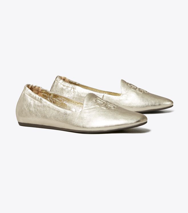 Gold Tory Burch Smoking Women's Ballet Flats | OUTLET-74283059