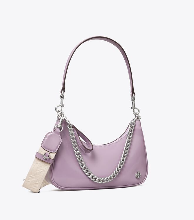 Light Purple Tory Burch Small 151 Mercer Spazzolato Women's Shoulder Bags | OUTLET-19032579