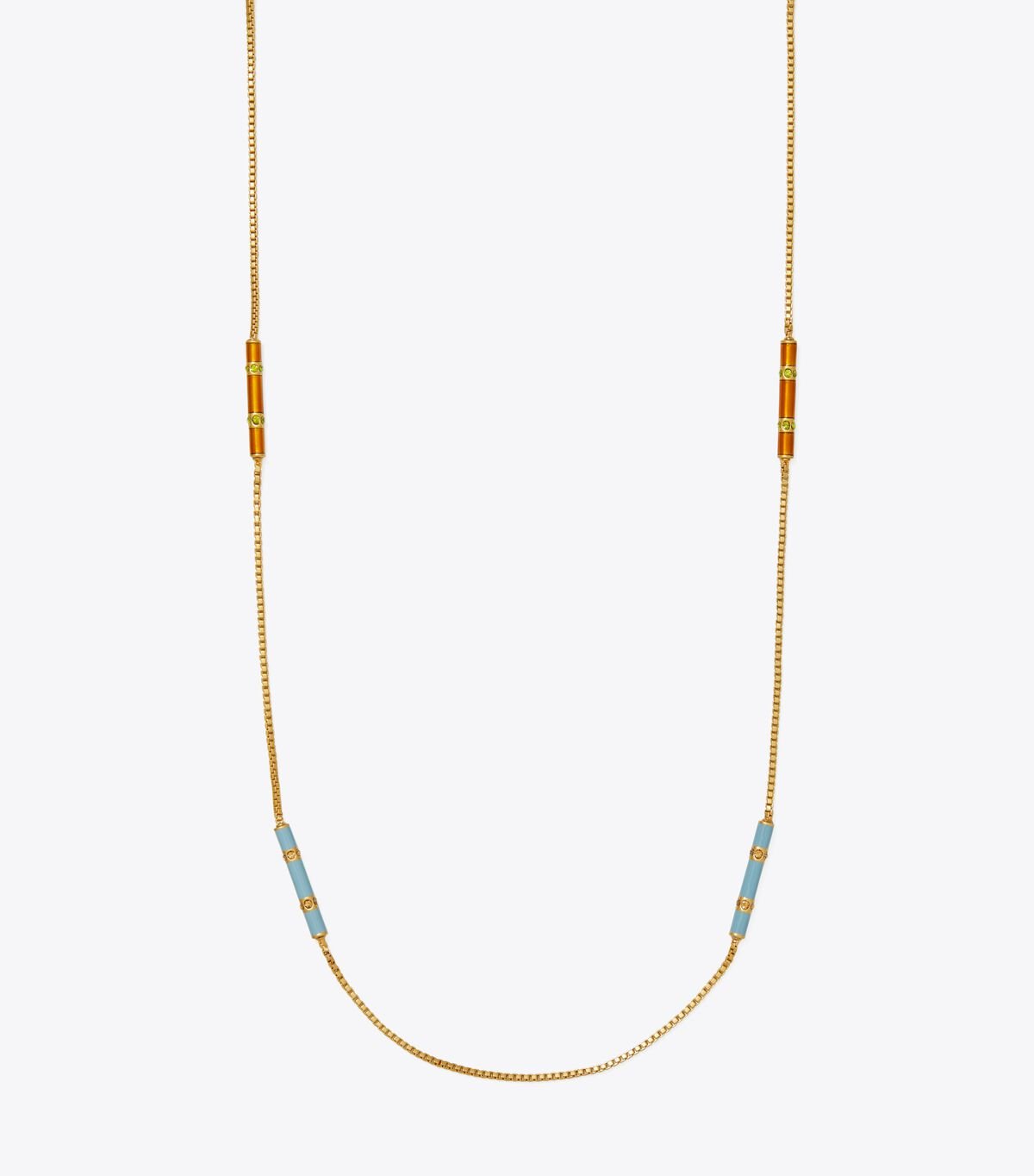 Multicolor Tory Burch Long Kira Enamel Women's Necklace | OUTLET-02194769