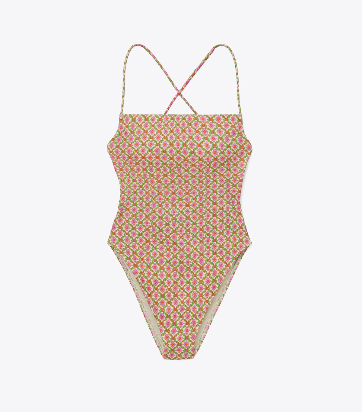 Multicolor Tory Burch Printed Tie-back One-piece Women's Swimsuits | OUTLET-46781359
