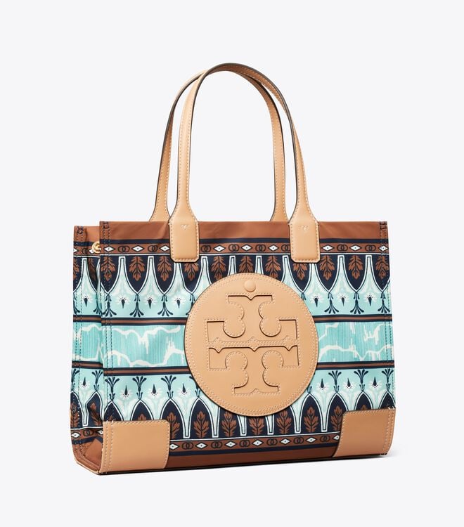 Multicolor Tory Burch Small Ella Printed Women's Tote Bags | OUTLET-16530979