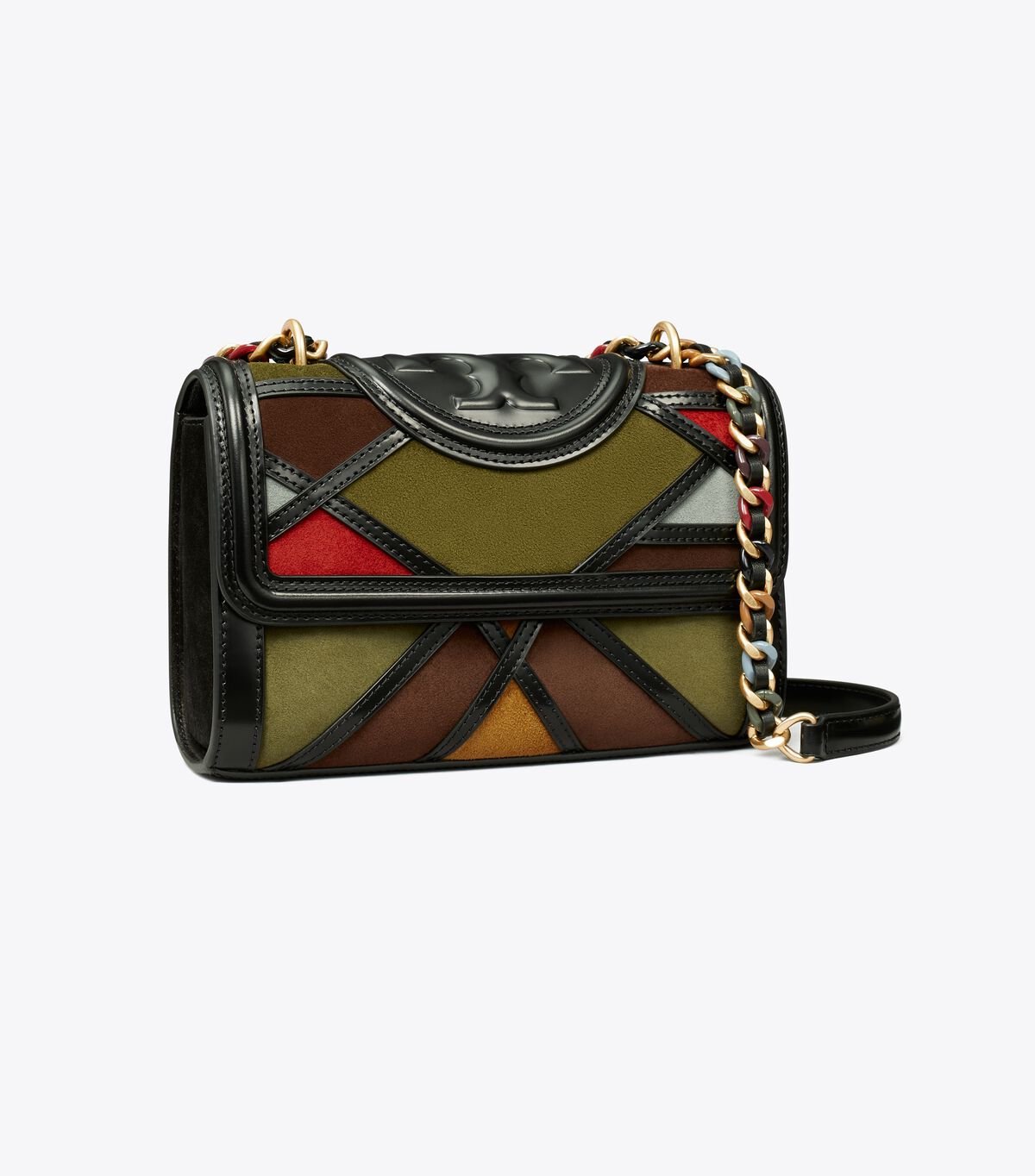 Multicolor Tory Burch Small Fleming Marquetry Convertible Women's Shoulder Bags | OUTLET-62048519