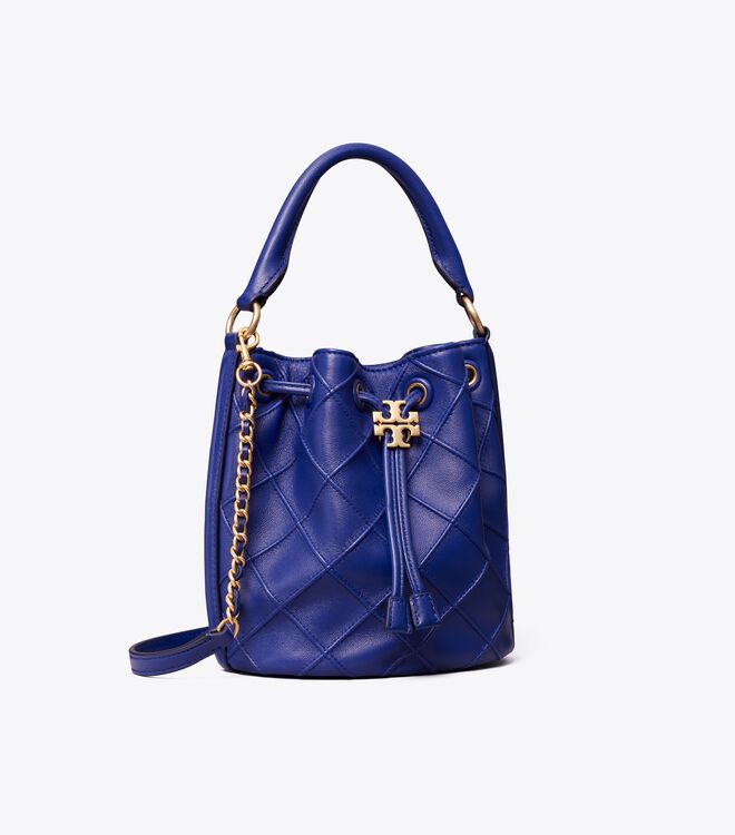 Navy Tory Burch Small Fleming Soft Women's Bucket Bags | OUTLET-57249139