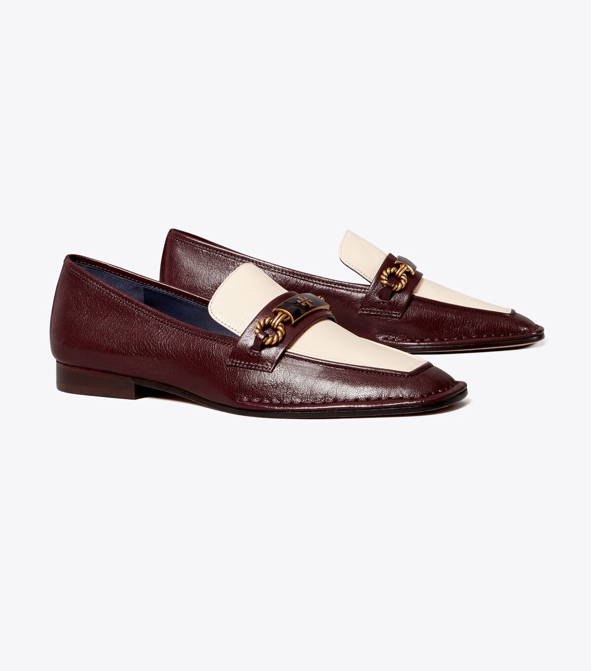 Purple / Cream Tory Burch Perrine Women's Loafers | OUTLET-92703589