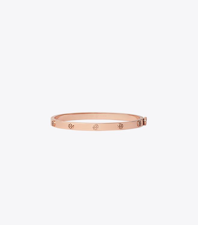 Rose Gold Tory Burch Miller Stud Hinge 5mm Women's Bracelet | OUTLET-80452369