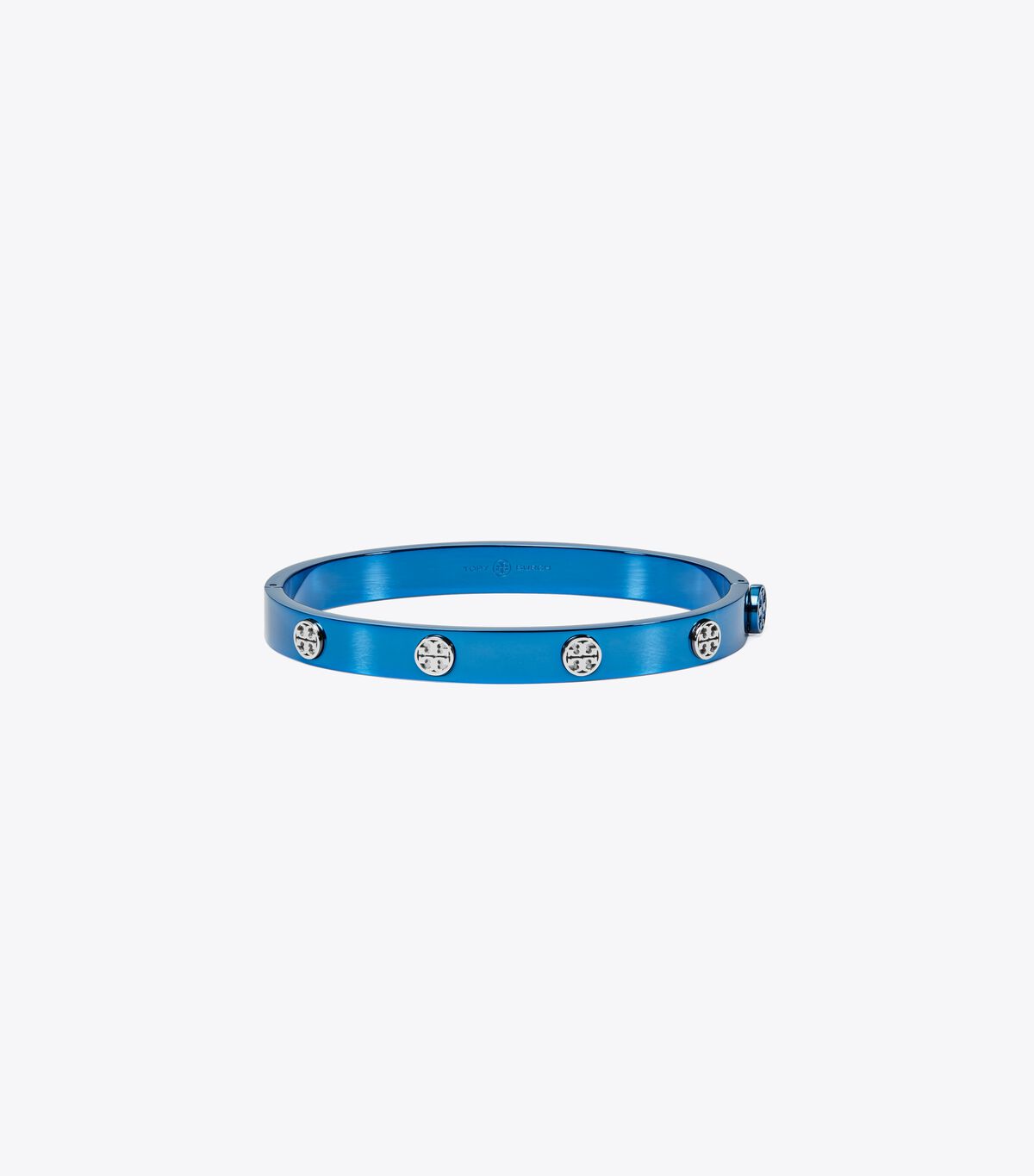 Silver / Blue Tory Burch Miller Stud Hinge Women's Bracelet | OUTLET-32451079
