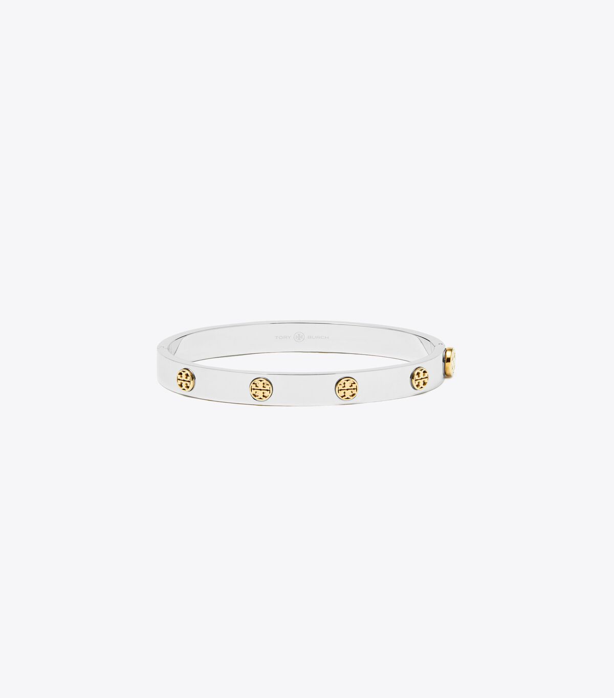 Silver / Gold Tory Burch Miller Stud Hinge 7mm Women's Bracelet | OUTLET-96018359