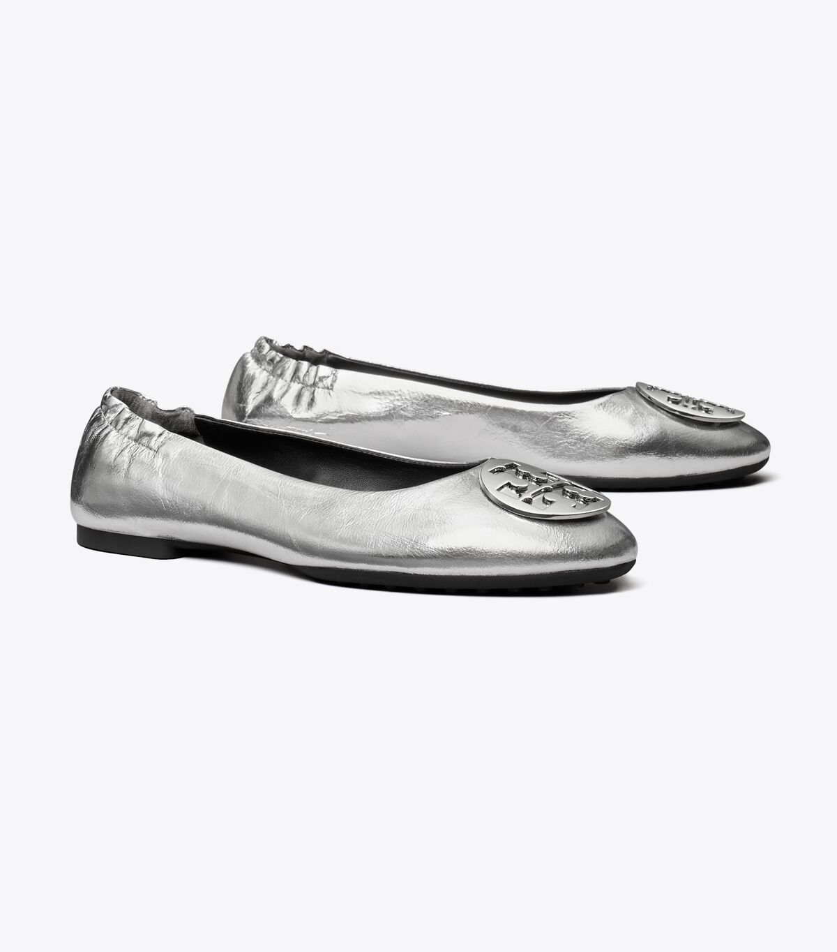 Silver Tory Burch Claire Women's Ballet Flats | OUTLET-04753919