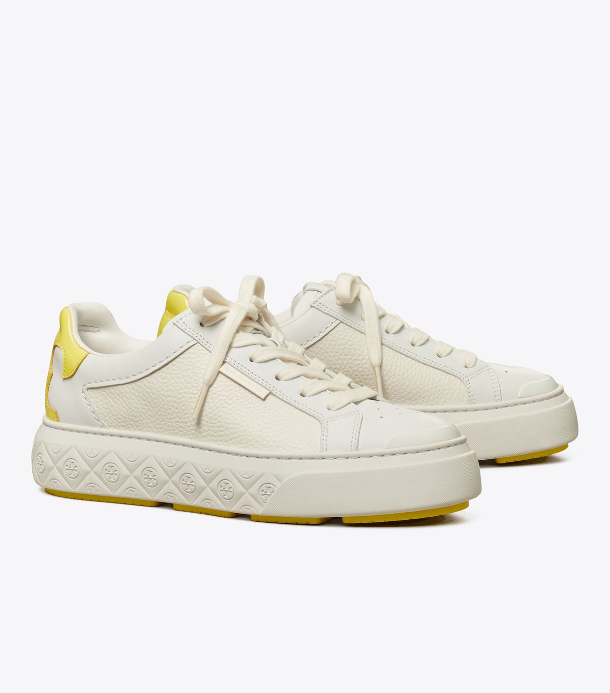 Titanium White / Yellow Tory Burch Ladybug Women's Sneakers | OUTLET-07638519