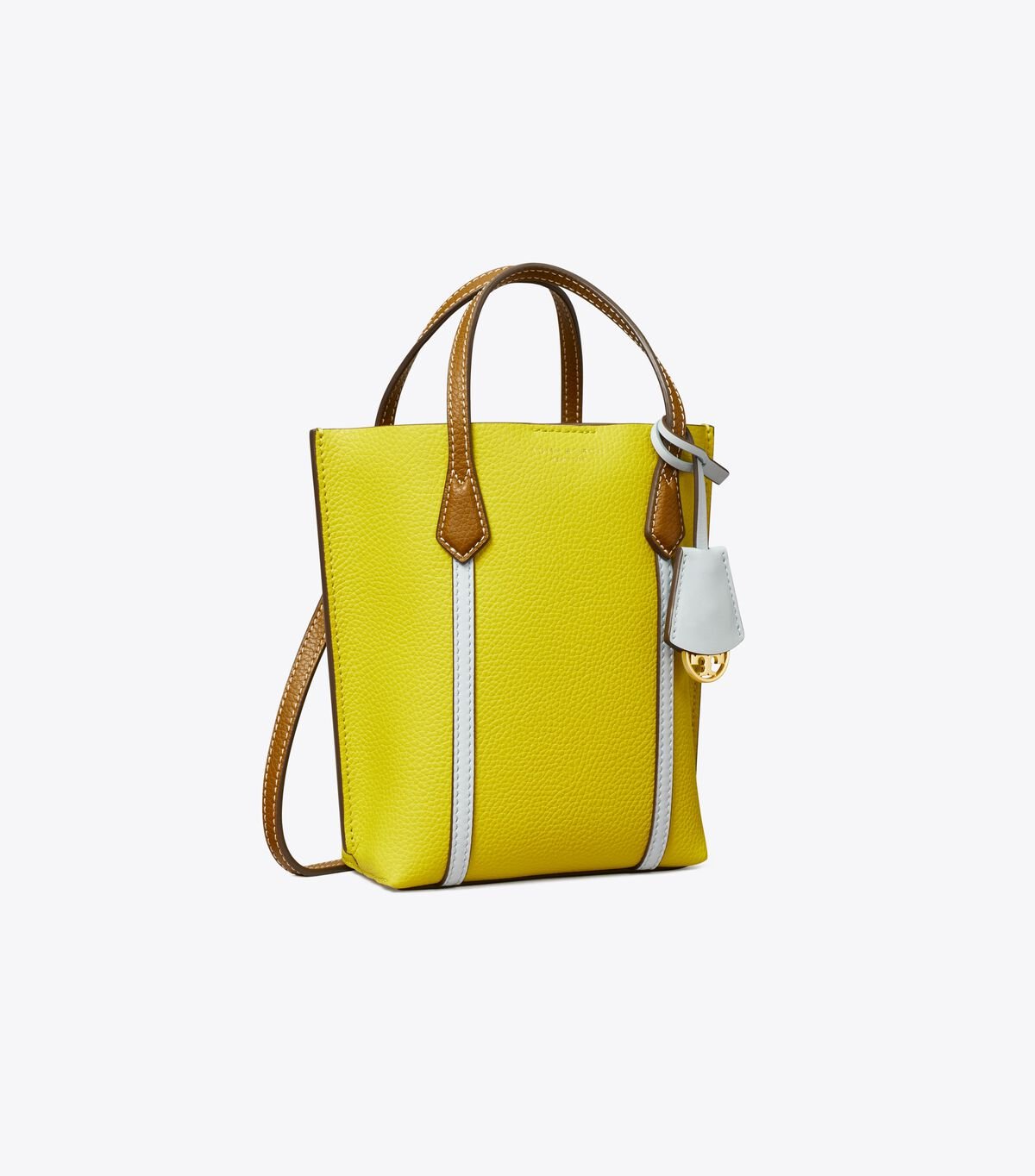 Yellow Green / Brown Tory Burch Mini Perry Colorblock Women's Tote Bags | OUTLET-98361759